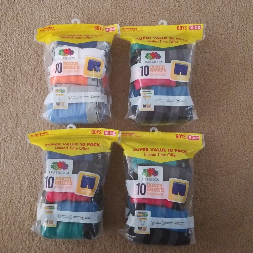 Fruit of the Loom Boys Boxer Briefs Underwear
